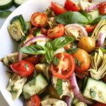 Vegan Tuscan Artichoke Tomato Salad